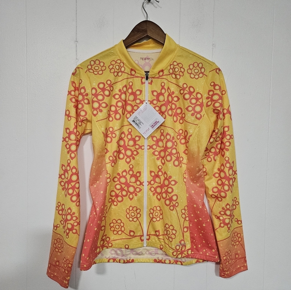 NWT Terry Women's Strada Long Sleeve Jersey (Linky/Lemon) - Picture 3 of 9